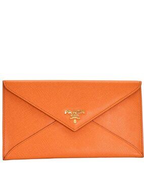 Prada Orange Envelope Wallet